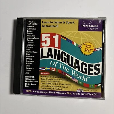 51 Languages Of The World PC Windows 95 Mac CDROM *New Sealed* - Image 1 of 2