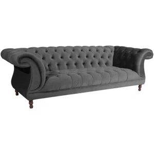 Max Winzer | Ivette | Sofa 3-Sitzer | anthrazit | Samtvelours - Bild 1 von 7