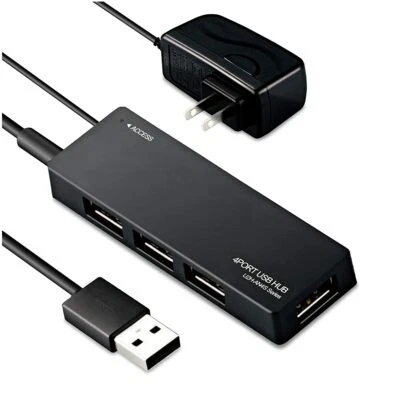 Elecom USB2.0 hub 4-port self / bus both the association AC adapter Nintendo Swi - Image 1 of 4