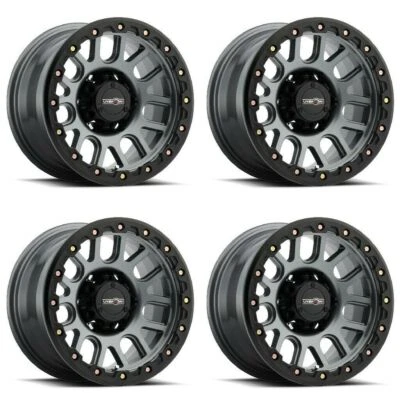 Set 4 20" Vision Off-Road 111 Nemesis Gunmetal Wheels 20x9 5x5.5 -12mm Rims - Image 1 of 4