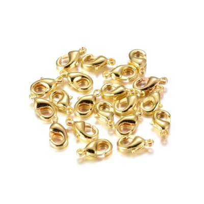 200 cierres de garra de langosta de latón tono dorado cierre de gatillo liso sin níquel 10 mm Foto 1 de 2