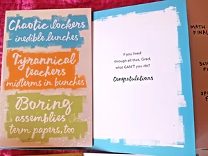 HUMOROUS GRADUATION CARDBOARD CARD RETAIL PRICE~$3.99 - Picture 1 of 2