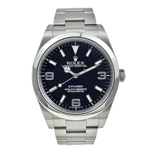 2013 Rolex Explorer Steel 39mm MK1 Automatic Men’s Watch 214270 W/ Papers - Picture 1 of 10
