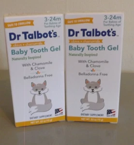 Lot of 2 Dr. Talbot's Baby Tooth Gel for Sore Gums, Naturally Inspired, .53 Oz - Picture 1 of 5