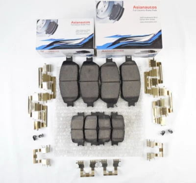 Pastilhas de freio dianteiras e traseiras Asianautos com ferragens para Lexus ES330 2004-2006 - Imagem 1 de 3
