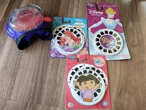 Viewmaster Disney Nickelodeon Dora Cinderella The Little Mermaid Reels Set - Picture 1 of 12