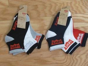 Levi's Kids Boys Quarter Crew Low Cut Socks 5Y-7Y ~~6 PAIRS~~ - Picture 1 of 2