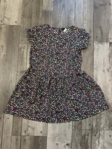 TEA COLLECTION Flower Floral Birds Multicolored Abstract Dress Size 8 Short SS - Picture 1 of 6