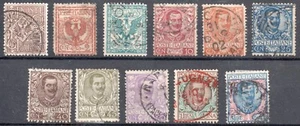 1901 Regno d'Italia - Floreale Aquila sabauda (V.E.III), serie 11 val. usati - Picture 1 of 1