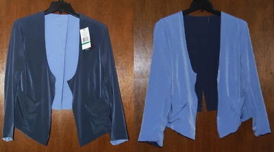 Kenneth Cole Mujer Nuevo $98 Reversible Cárdigan Chaqueta Blazer Grande L 12 14 Nuevo con Etiquetas Foto 1 de 4