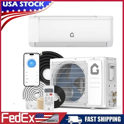 12000 BTU 19 22 SEER Ductless Mini Split Air Conditioner & Heat Pump Inverter AC - Image 1 of 4