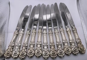11 Sterling Silver Reed & Barton Francis I 8.9" Dinner Knives - Picture 1 of 11