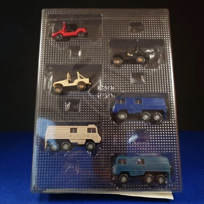 ROCO 1:87 HO - THREE PINZGAUER VEHICLES & THREE JEEPS - VINTAGE - BC - VGC - Image 1 of 4