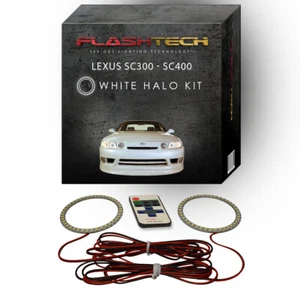 Kit de halo LED ojo de ángel blanco y control remoto de RF para faros Lexus SC300 1992-2002 - Imagen 1 de 10