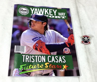 April 2024 Yawkey Way Report Red Sox Program Scorecard & Opening Day Pin Lot - Image 1 of 4