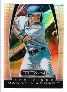 Panini 2019 Titan Hyper Prizm Manny Machado #25/299 San Diego Padres - Foto 1 di 2