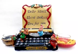 Yankee Candle Weihnachtsmäuse auf Schreibmaschine "Dear Santa These Cookie Are For You" - Bild 1 von 7