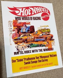 Hot Wheels Racing Werbung Reproduktion Poster Schlange Mongoose 8 1/2 x 11 - Bild 1 von 2