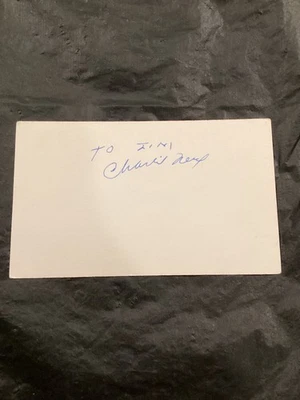 CHARLIE NEAL Autographed 3 x 5 Card Negro League,  Dodgers, Mets (d. 1996) - Image 1 of 2