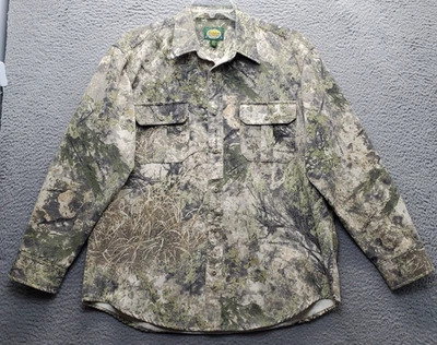 Cabela's Zonz Western Hunting Shirt Mens Large Multi Camo Print Collar Button Up - Image 1 of 4