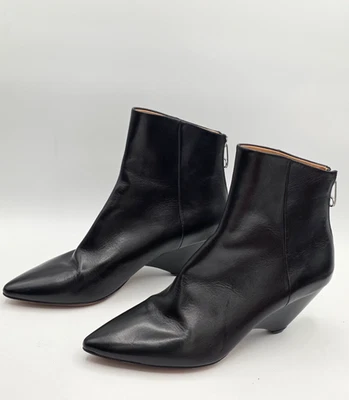 Maison Margiela Womens Black Leather Ankle Boots, Size 39 - Image 1 of 4