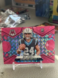 Jonathan Brooks 2024 Panini Mosaic Pink Camo NFL Debut RC #276 /10 - Picture 1 of 3