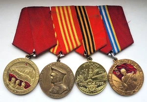 Set of 4 Military Revolution USSR Soviet russian medals Description - Picture 1 of 9