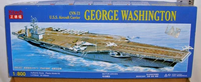 KITECH GEORGE WASHINGTON CVN-73 AIRCRAFT CARRIER MODEL KIT BOXED 1:800 - Image 1 of 4