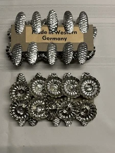 Vintage German Christmas Tree Pine Cone Clip on Candle Holders Silver Lot of 20 - Picture 1 of 11