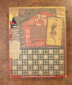 Vintage Lochbrett Glücksspiel Mädchen - Bild 1 von 15