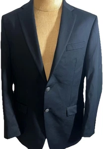 Michael Kors Blazer Mens 40R Suit Black W/ Metal Buttons Sport Coat Preowned - Picture 1 of 10