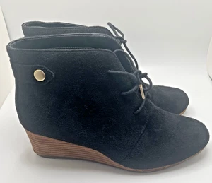 Stivaletti con zeppa Dr. Scholl’s Conquer taglia 6,5M FUNZIONANO PICCOLI neri ecopelle scamosciata stringati - Foto 1 di 23