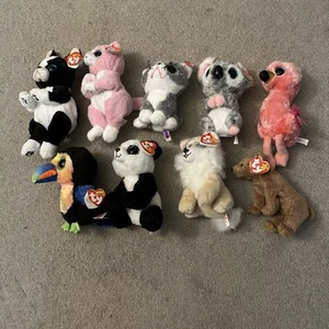 Lote de 9 peluches Ty Beanie Boos & Baby - Imagen 1 de 4