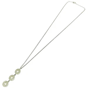 Tiffany & Co. 1837 Triple Drop Circle Round Necklace 16" Silver 925 Auth w/Box - Picture 1 of 7