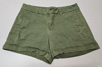 Pantalones Cortos de Verano Ana Para Mujer Talla 6 Sarga Verde Elastizados Informales Pantalones Cortos Foto 1 de 4