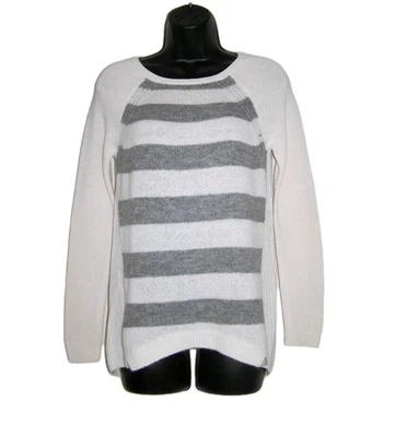 New Ann Taylor LOFT Petites Womens Sz XSP Merino Wool Mohair Sweater Ivory Gray  - Image 1 of 4