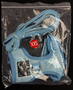 Sassy Woof Adjustable Dog Harness & Leash Colorful Blue Size XX-SMALL XXS NEW! - Picture 1 of 7