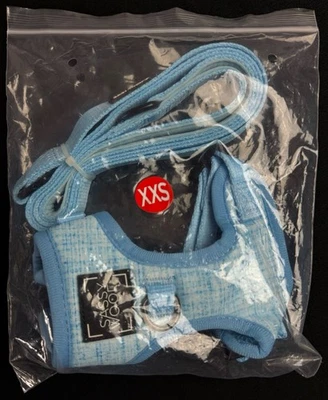 Sassy Woof Adjustable Dog Harness & Leash Colorful Blue Size XX-SMALL XXS NEW! - Image 1 of 4