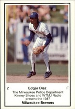 1987 (BREWERS) Brewers Police #2 Edgar Diaz