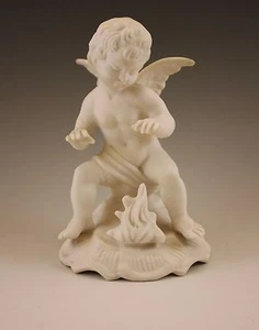 VINTAGE DRESDEN BISQUE CHERUB -ANGEL FIGURINE, KARL HEINZ KLETTE - Picture 1 of 6