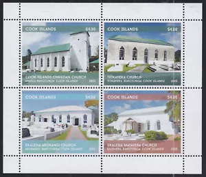 Cook Islands (2023) Churches - MS, MNH - Picture 1 of 1
