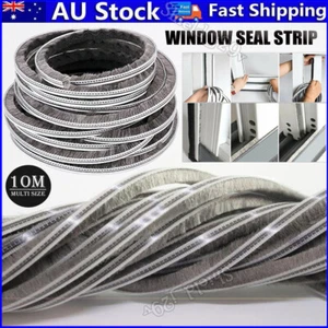 10M Hairy Seal Brush Pile Window Sliding Door Draught Excluder Weather Strip AUS - Picture 1 of 22