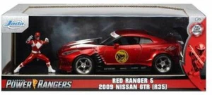Jada 1/24 2009 Nissan Skyline GTR R-35 with Diecast Power Ranger Figure, red/whi - Picture 1 of 1