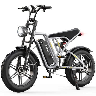 20"Fat Tires Adult EBike Peak 750W 48V 13Ah 28MPH Electric Motorcycle Dirt Bike - Image 1 of 4