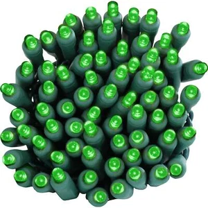22 ft 70 Ct Holiday Wide Angle Outdoor LED String Lights - Green by Sunnydaze - Picture 1 of 7