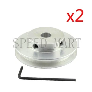 2pcs A Type Pulley Aluminium Alloy V Groove OD 60mm Bore 18mm For A Belt Motor - Picture 1 of 4