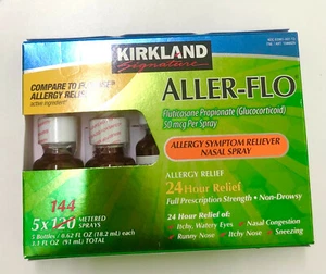 Kirkland Signature Aller-Flo, 720 Sprays 5 Bottles 144 Sprays Each Non-Drowsy - Picture 1 of 2