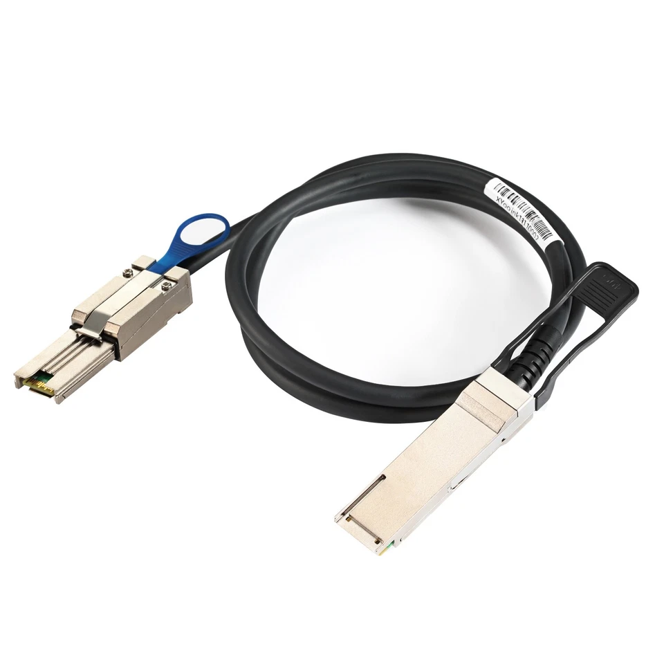 40G QSFP+ SFF-8436 to MiniSAS SFF-8088 DDR Cable, 2M,For Netapp 6G/S, 2.0 - Image 1 of 2