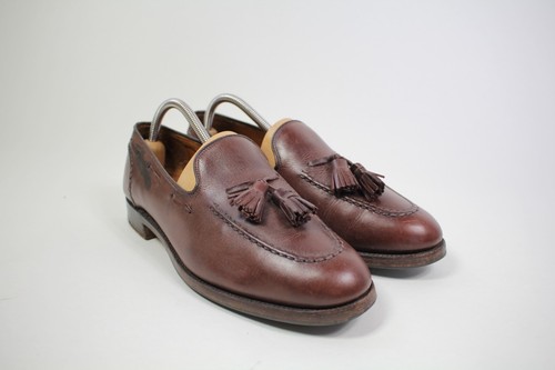 BURBERRY MOCASSINI VINTAGE NAPPA SCARPA PELLE TAGLIA 8