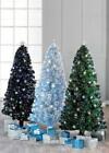 NEW LED STARS FIBRE OPTIC PRE-LIT FESTIVE CHRISTMAS XMAS TREE METAL STAND BASE